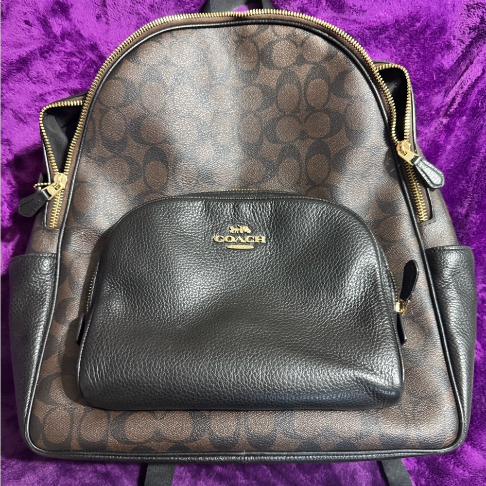Coach leather backpack